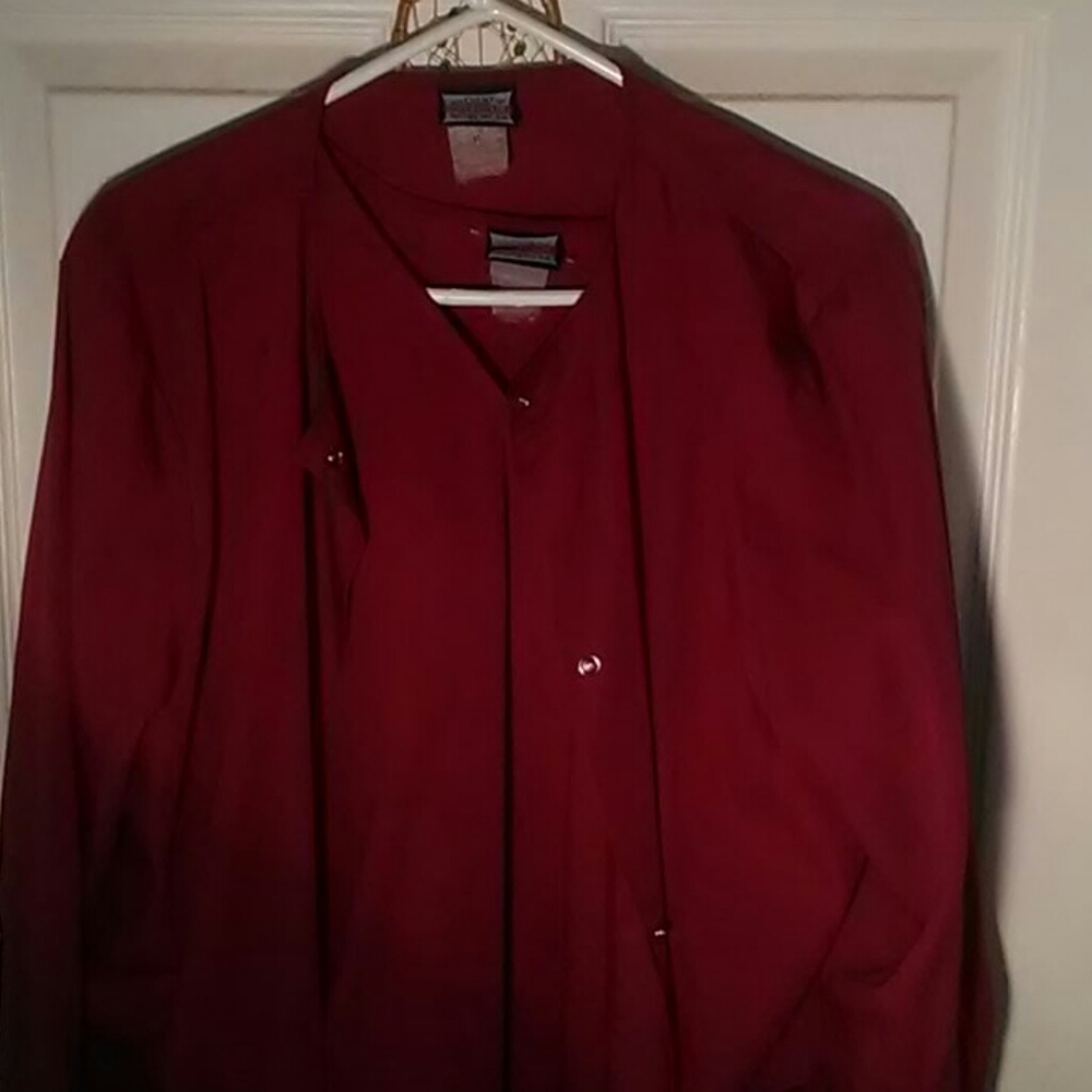 3 piece Cherokee scrubs dark plum